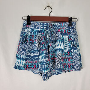 Gypsies and Moondust Shorts Womens Small Multicolor Colorful Mid Rise Drawstring